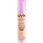 NYX Professional Makeup Abdeckendes Serum mit natürlichem Finish und mittlerer Deckkraft, Concealer gegen Unreinheiten, Augenringe und Rötungen, Bare With Me, Medium Vanilla, 1 x 9,6 ml