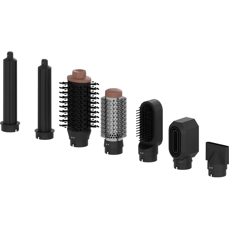 Beautifly StyleBliss Noir, Warmluftbürste mit Auto-Curling-System, 7 Aufsätzen und Ionisationstechnologie
