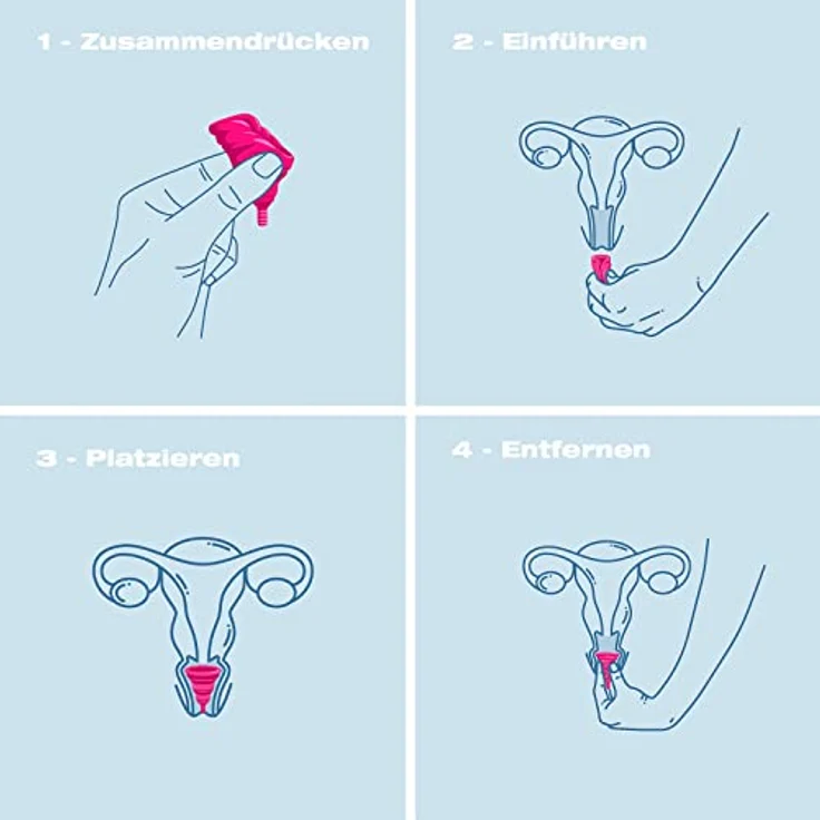 Intimina Lily Cup Compact B, Menstruationstasse 23 ml aus hypoallergenem Silikon, wiederverwendbar, für Sport und Schwimmen geeignet, inkl. Textilbeutel – Bild 5
