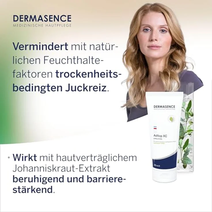 DERMASENCE Adtop XC Lipidlotion, 200 ml - Rückfettende Lotion für sehr trockene Haut - Mit Squalan, natürlichen Ölen und Johanniskraut-Extrakt - Parfümfrei & vegan – Bild 4
