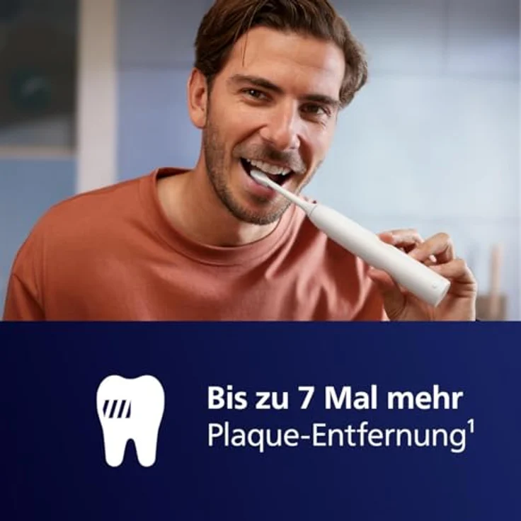 Philips Sonicare 5300 HX7108/04, elektrische Schallzahnbürste mit 2 Intensitätsstufen, Andruckkontrolle, EasyStart, Smartimer, BrushPacer, Weiß – Bild 2