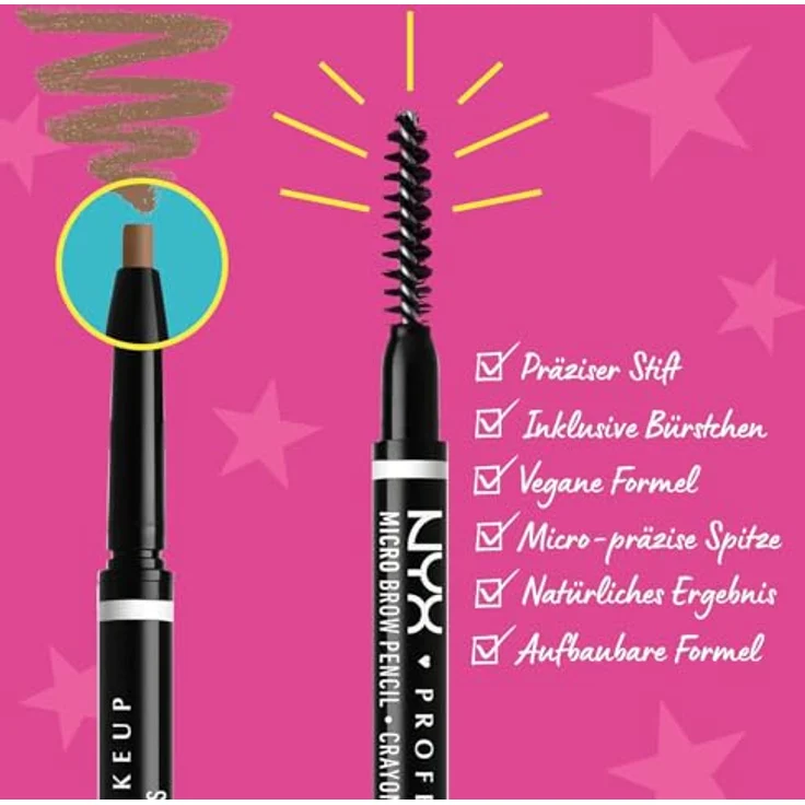 NYX Micro Brow Pencil ash brown Augenbrauenstift – Bild 4