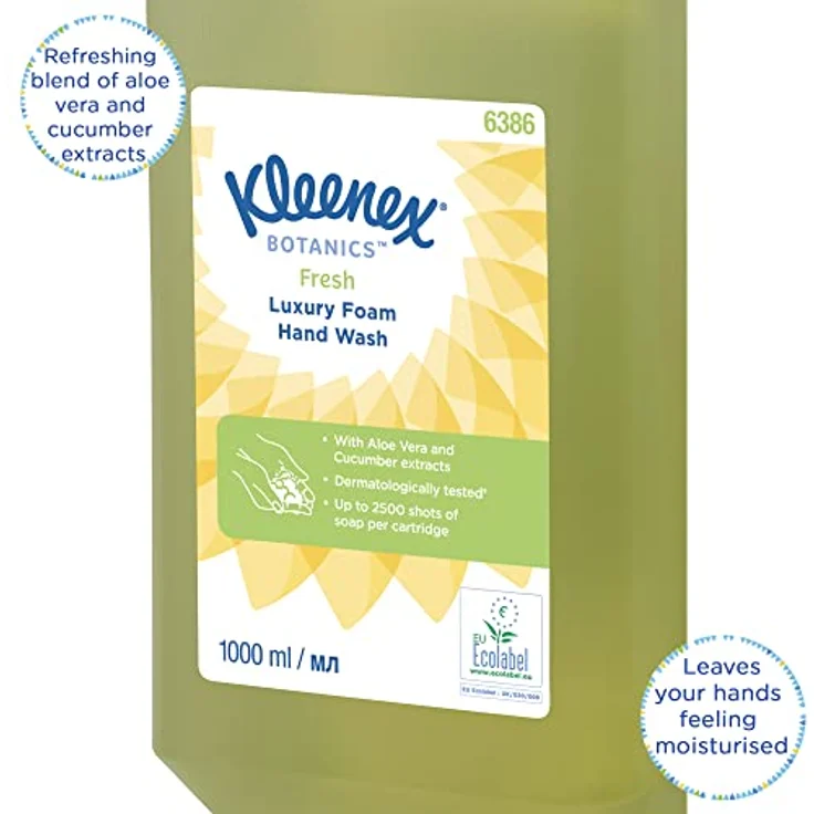 Kleenex Handseife, Schaumseife FRESH, feuchtigkeitsspendend und hautfreundlich, 1000 ml – Bild 5