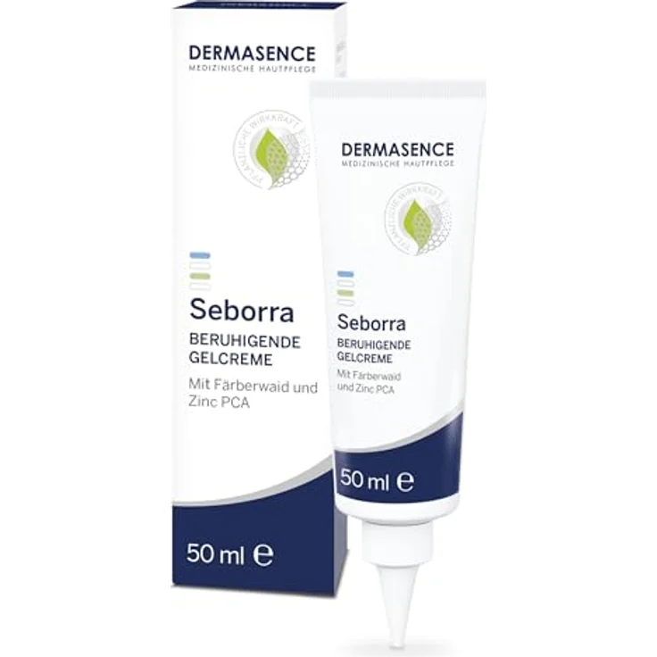 DERMASENCE Seborra Beruhigende Gelcreme, 50 ml - Talgregulierende und beruhigende Hautpflege - für fettige und unreine Haut - mit Färberwaidextrakt – Bild 1