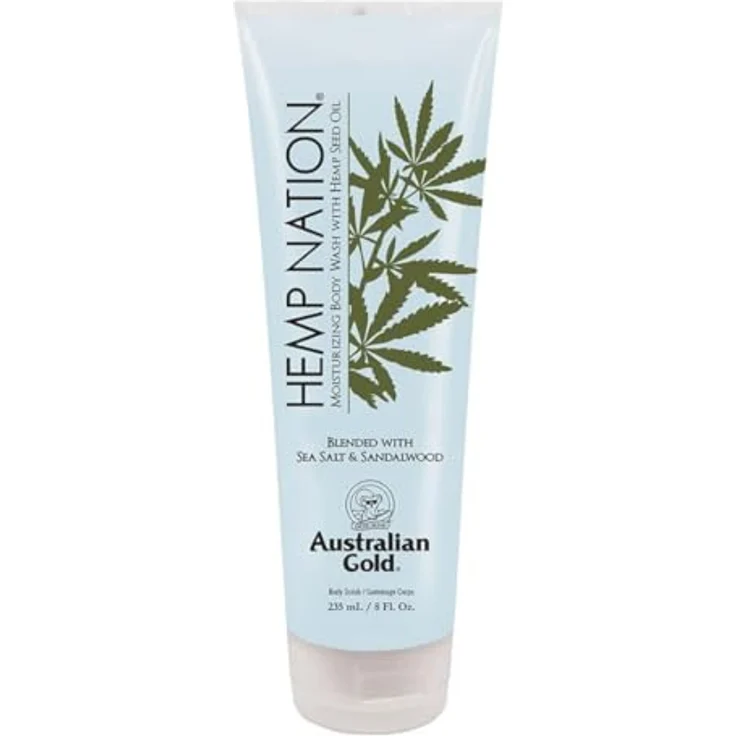Australian Gold Compatible - Hemp Nation Sea Salt & Sandalwood Body Wash 235 ml, Hochwertige Abmessungen, Langlebig, Flexible Gestaltung