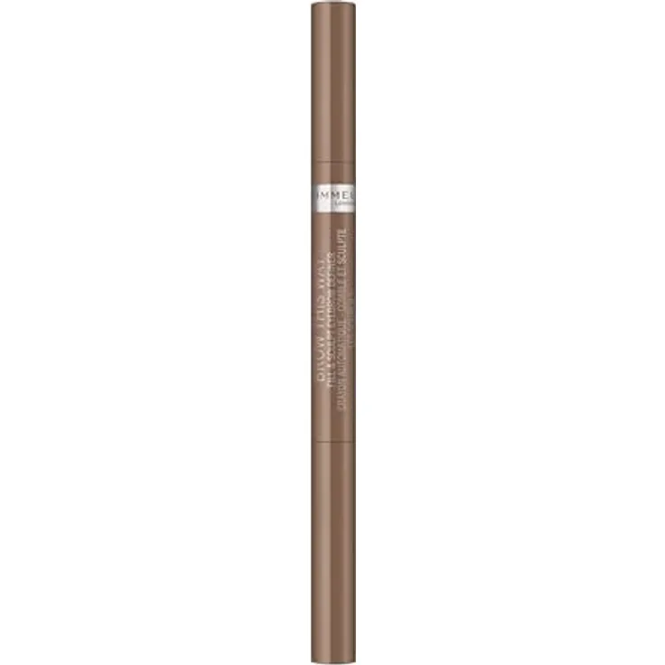 Rimmel Brow This Way Augenbrauenstift, 2 in 1 Bürste, Farbton 001 Blonde, 0,25 g, vegan, Langzeiteffekt, volle Form und Volumen