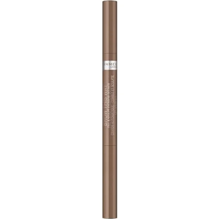 Rimmel Brow This Way Augenbrauenstift, 2 in 1 Bürste, Farbton 001 Blonde, 0,25 g, vegan, Langzeiteffekt, volle Form und Volumen – Bild 1