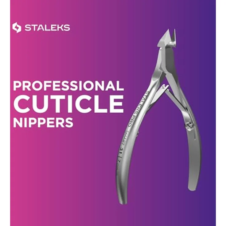 STALEKS PRO Nagelzange Smart 31, professionelle Maniküre-Pinzette aus medizinischem Stahl, 7mm, ergonomisch und scharf – Bild 4