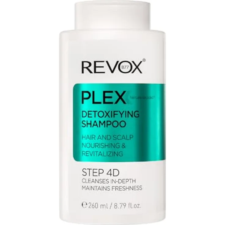 Revox B77 PLEX Detox Shampoo, 260 ml, reinigt Haar und Kopfhaut, vegan, ohne Sulfate und Silikone