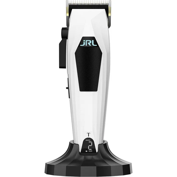 JRL 3000C Haarschneider mit Fade Blade, kabellos, weiss, 6 Aufsteckkämme, LED-Display