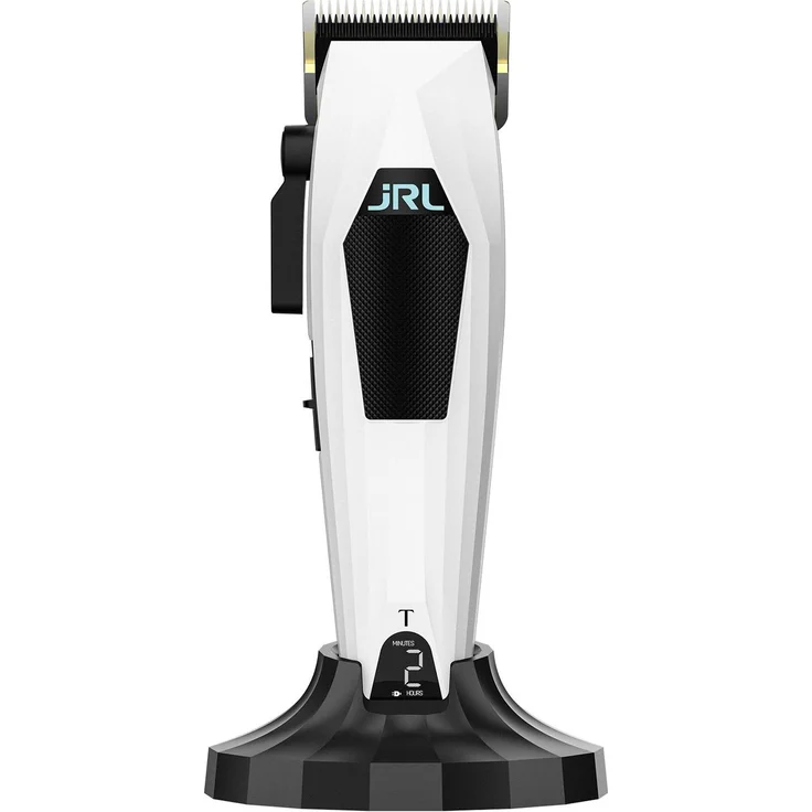 JRL 3000C Haarschneider mit Fade Blade, kabellos, weiss, 6 Aufsteckkämme, LED-Display