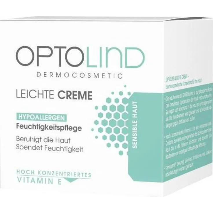HERMES Arzneimittel Optolind Empfindliche Haut Leichte Creme 50 ml, beruhigende Gesichtscreme für empfindliche Haut