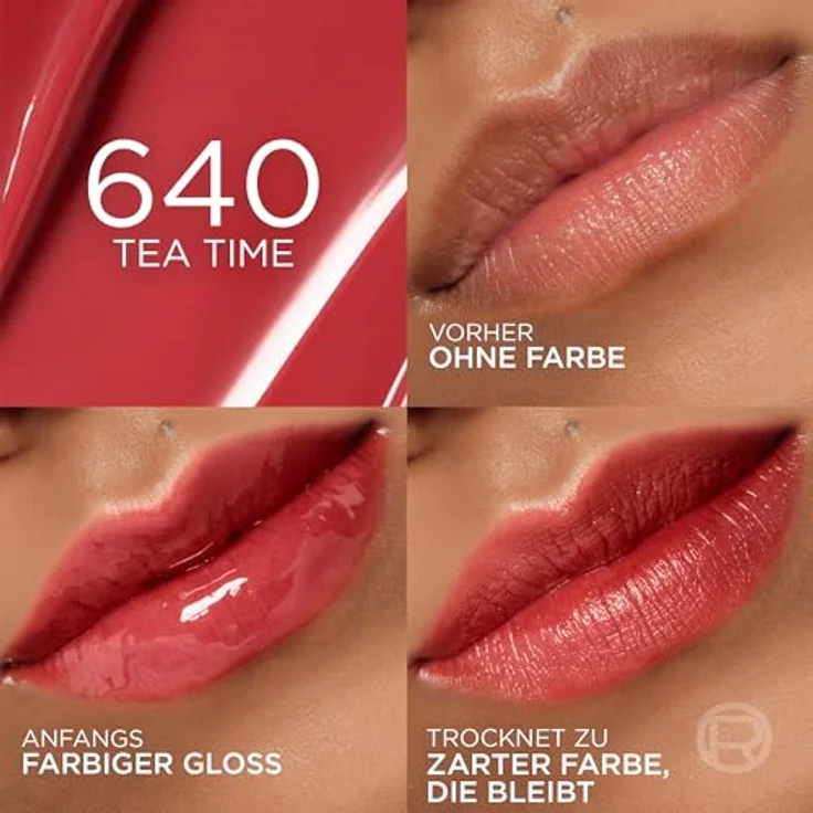 L’Oréal Paris Hyaluron Tint Lip Stain Serum, flüssiger Lippenstift mit feuchtigkeitsspendender Wirkung, Farbton 640 Tea Time, 5 ml – Bild 3