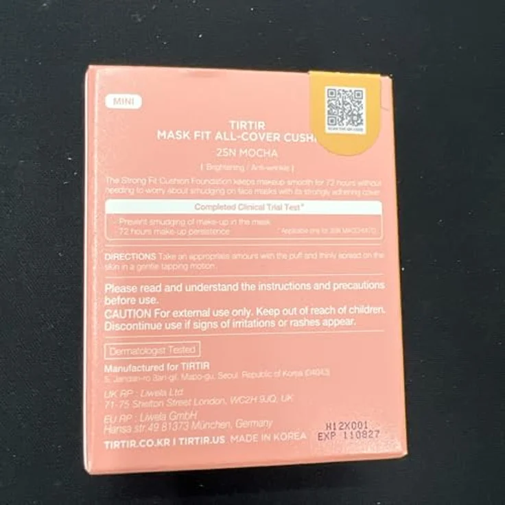 TIRTIR Mask Fit Aura Cushion Mini, mattierendes Make-up mit hervorragender Abdeckung, Farbton 25N Mocha, 4.5 g – Bild 8