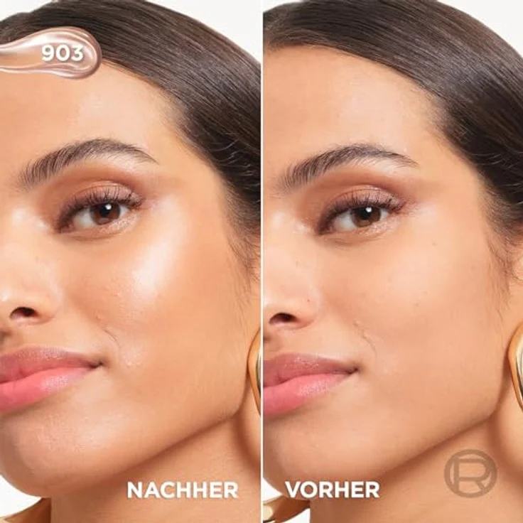L'Oréal Paris Perfect Match Lumi Glotion, Flüssiger Highlighter für Gesicht und Körper, Natural Glow Enhancer, 903 Medium Glow, 40 ml – Bild 2