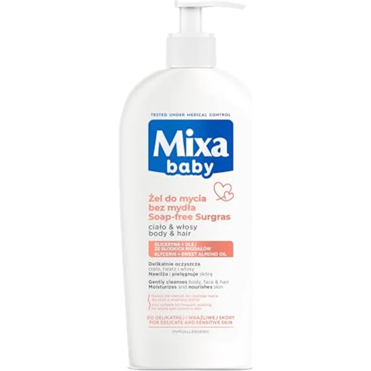 Mixa Baby Duschgel & Shampoo 2 in 1, feuchtigkeitsspendend, 400 ml – Bild 1