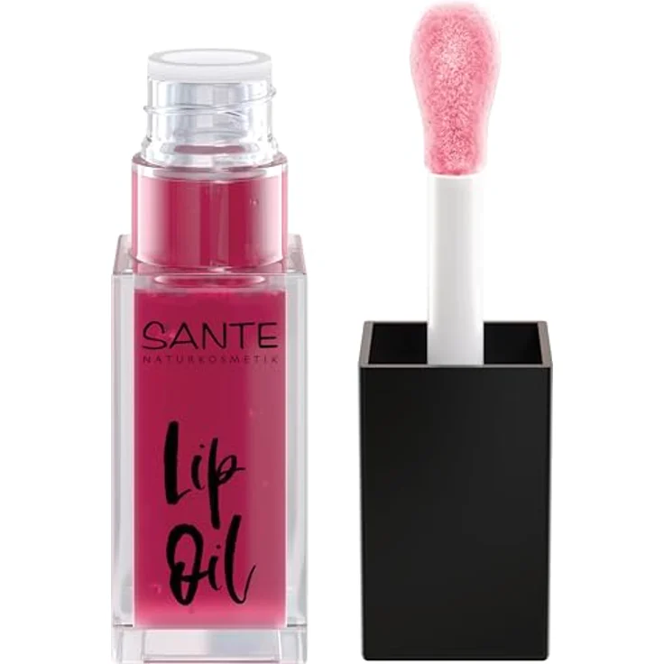 SANTE Naturkosmetik Lip Oil Pink, pflegendes Lippenöl mit Rizinusöl und Wachs, 7ml, vegan und NaTrue zertifiziert – Bild 2