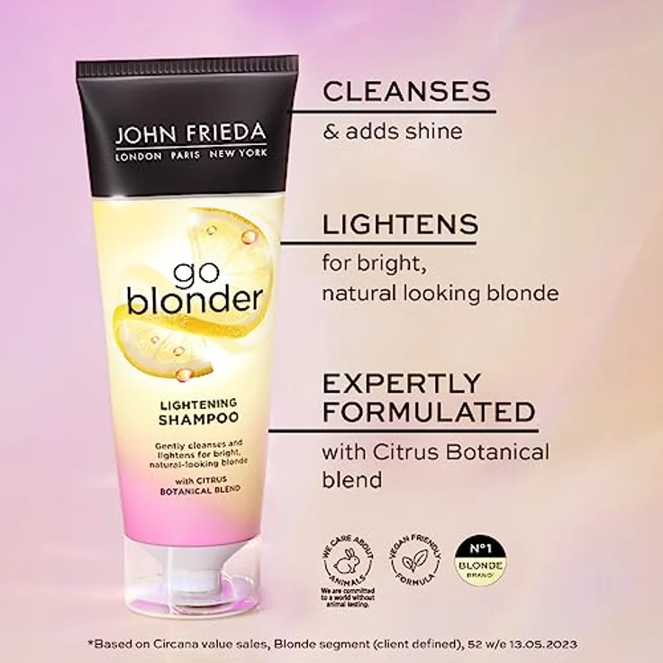 John Frieda Go Blonder Conditioner, 75 ml, für blondiertes Haar mit aufhellenden Eigenschaften – Bild 2