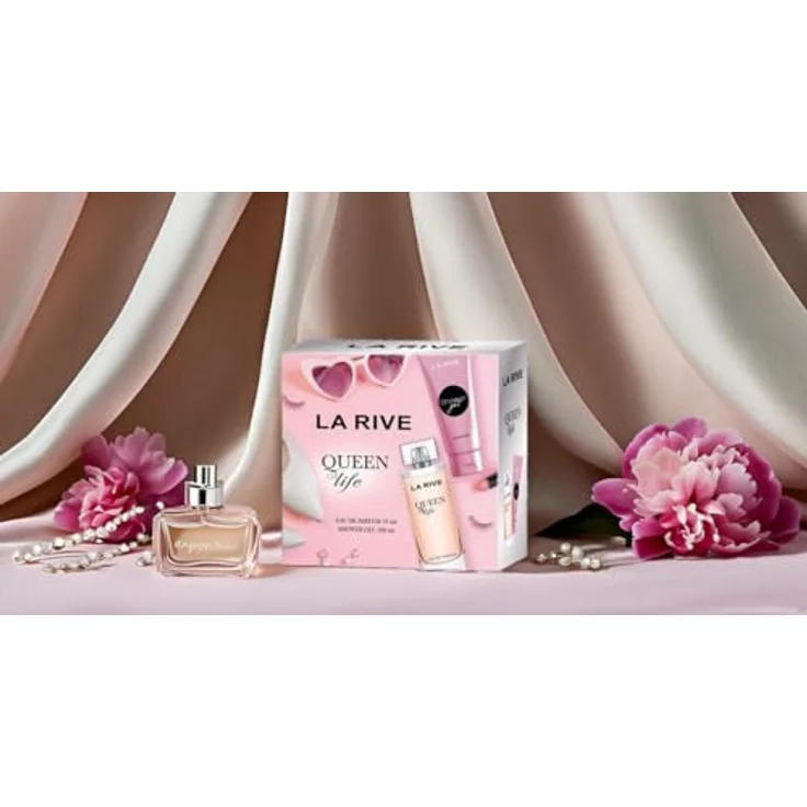 LA RIVE Queen of Life Geschenkset, Eau de Parfum 75 ml & Duschgel 100 ml mit blumigen und fruchtigen Duftnoten – Bild 2