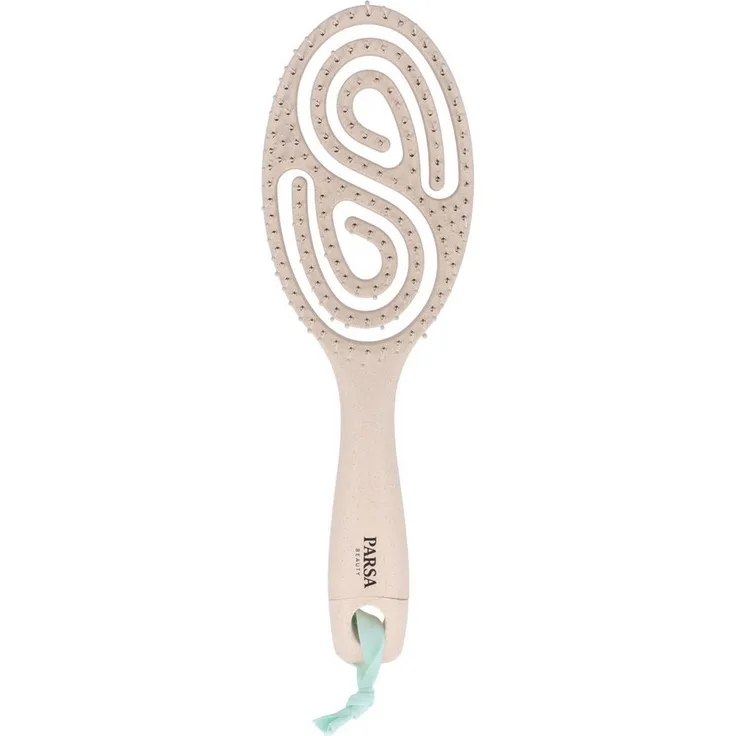 PARSA Beauty Haarbürste Spiralhaarbürste aus Weizenstroh, Natürlicher Materialmix aus Weizenstroh und Kunststoff
