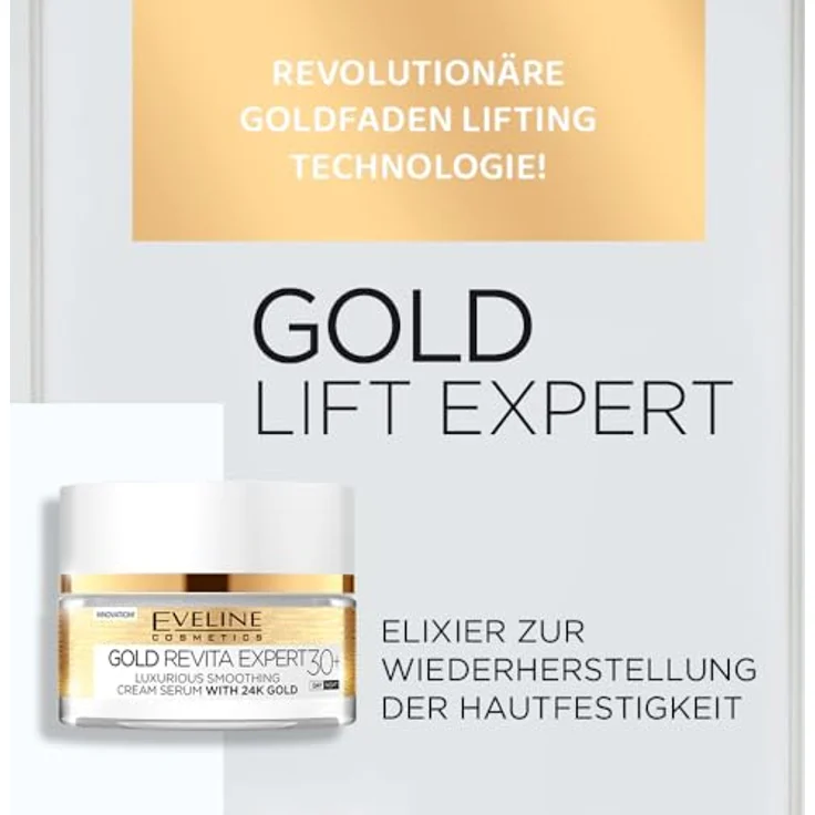 EVELINE Cosmetics Gold Revita Expert 30+, Gesichtscreme für alle Hauttypen, 50ml, Faltenreduzierung und intensive Feuchtigkeit – Bild 3