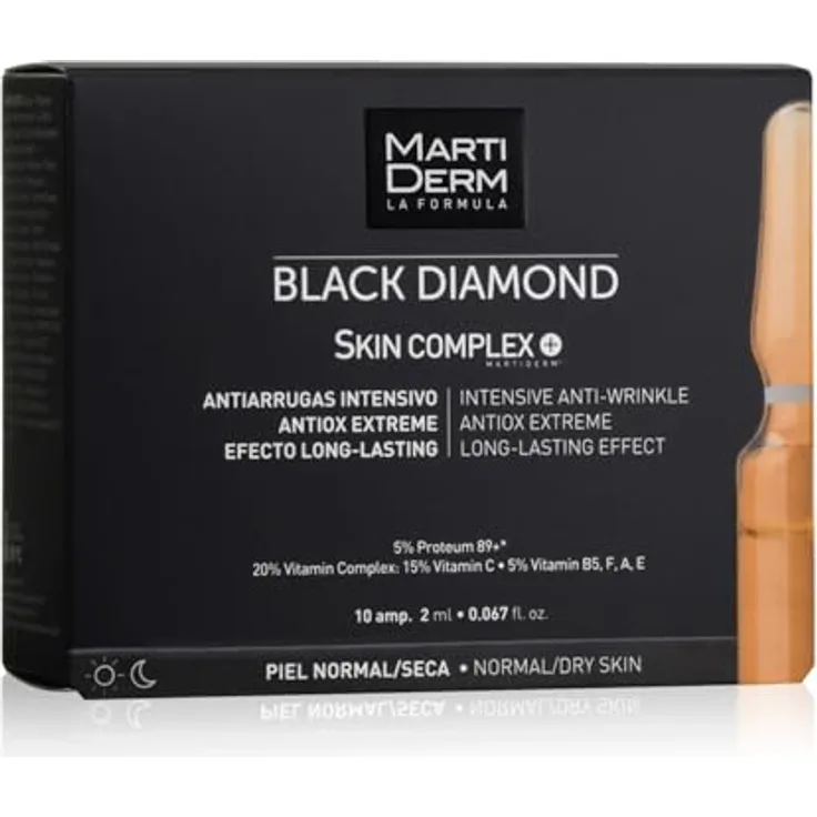 Martiderm Black Diamond Intensive Anti-Wrinkle Ampoules 10 x 2 ml, mit pflegender Wirkung 