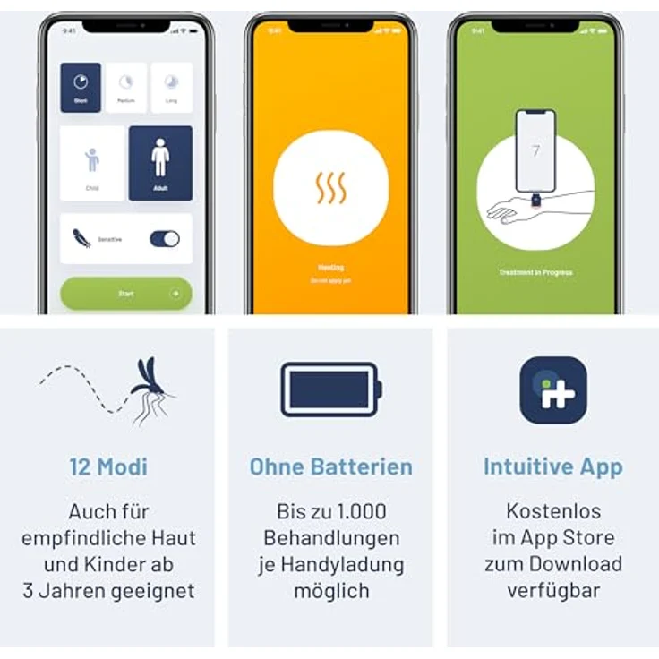 Heat it elektronischer Stichheiler mit Wärme gegen Juckreiz nach Insekten & Mückenstichen, für Apple – Bild 7