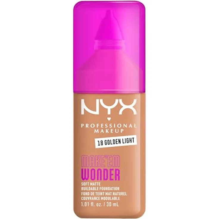 NYX Professional Makeup Make 'EM Wonder Foundation, Glow-Booster mit Vitamin C und Hyaluronsäure, 30 ml