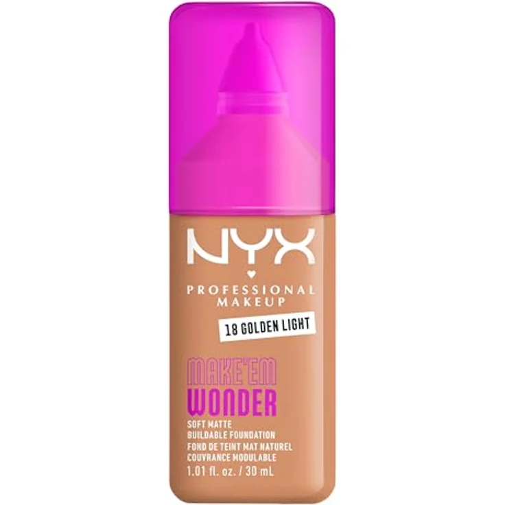 NYX Professional Makeup Make 'EM Wonder Foundation, Glow-Booster mit Vitamin C und Hyaluronsäure, 30 ml – Bild 1