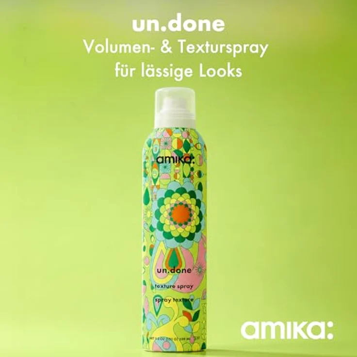 Amika UnDone Volume Matte Texture Spray, leichtes Finishing-Spray für voluminöse Haartextur, 209 ml – Bild 2