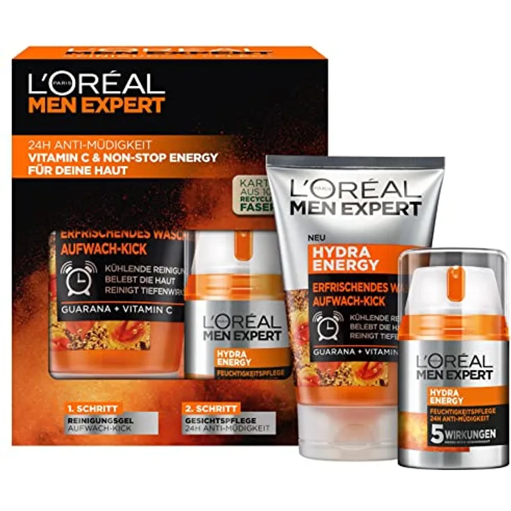 L'Oréal Men Expert Gesichtspflege Men Expert Hydra Energy Pflege und Reinigung Geschenkset 1 Stück