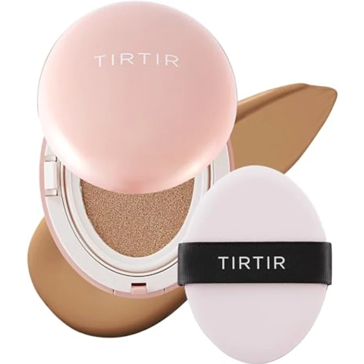 TIRTIR Mask Fit All Cover Pink Cushion Foundation, Hohe Deckkraft, Samtig-Mattes Finish, Neutralisiert Rötungen, 31N French Beige, 0,63 Fl Oz – Bild 1
