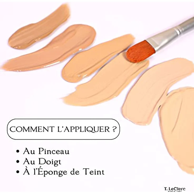 T. LeClerc PARIS 1881 Teintflüssigkeit puderig 03 Sandbeige matt vegan dermatologisch getestet, 55ml – Bild 5