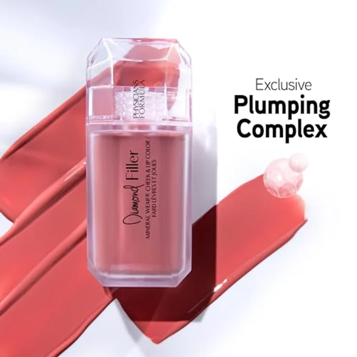 Physicians Formula Mineral Wear® Diamond Filler Lippenstift und Rouge, Multifunktional, Farbton Brilliant Peach, 7,3 ml – Bild 3