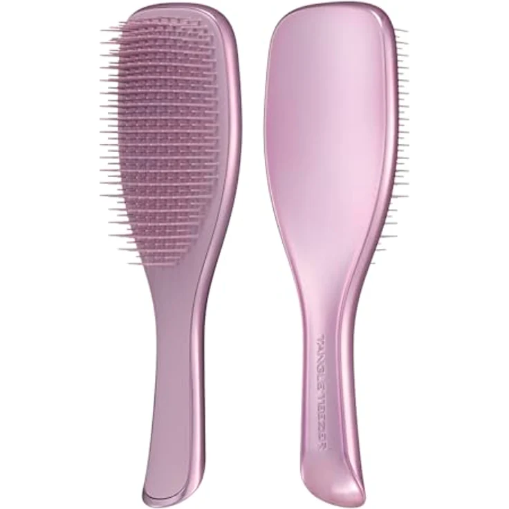 Tangle Teezer The Ultimate Detangler Chrom-Haarbürste, für nasses und trockenes Haar, entwirrt alle Haartypen, reduziert Haarbruch, beseitigt Knoten, zweistufige Zähne und bequemer Griff, – Bild 1