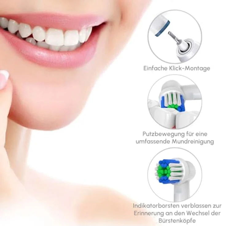 GENKENT Aufsteckbürsten für Oral-B, 4 Stück Ersatzbürstenköpfe mit präzisen Dupont-Borsten, kompatibel mit Pro 500/1000/1500/3000/3757/5000/7000/7500/8000 – Bild 4