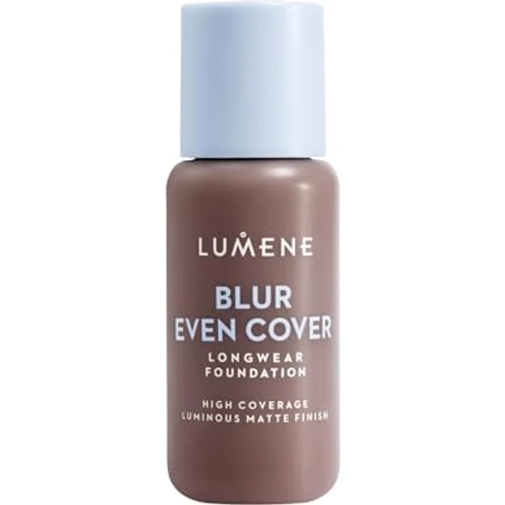 Lumene Blur Even Cover Foundation, 30 ml, hohe Deckkraft, mattes Finish, vegan, mit Niacinamid und nordischer Heidelbeere – Bild 1