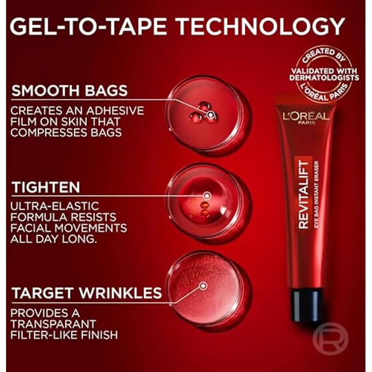 L'Oréal Paris Revitalift Laser Eye Bag Instant Eraser, Augenpflege Crème, 15 ml, Tag + Nacht, für reduzierte Schwellungen und Dunkle Ringe – Bild 8
