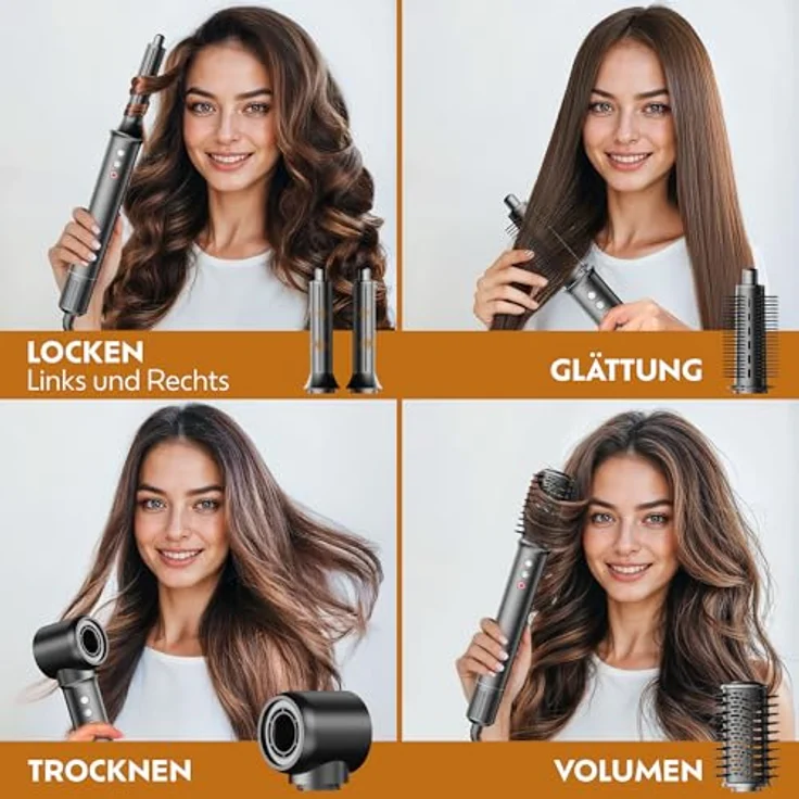Ted Hilley OmniStyle - Multistyler mit automatischer Lockenfunktion, 200 Mio. Ionen, Thermo-Control, 5-in-1 Styling und 2,5 m Kabel – Bild 3