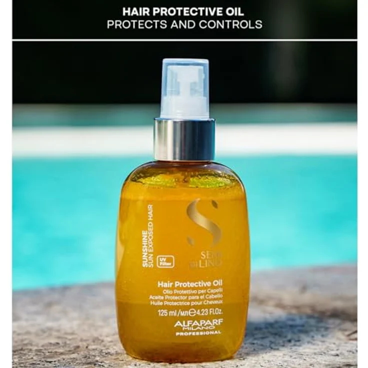 Alfaparf Milano Semi Di Lino Sunshine Hair Protective Oil, UV-Schutzöl für sonnengestresstes Haar, vegan, 125 ml – Bild 7
