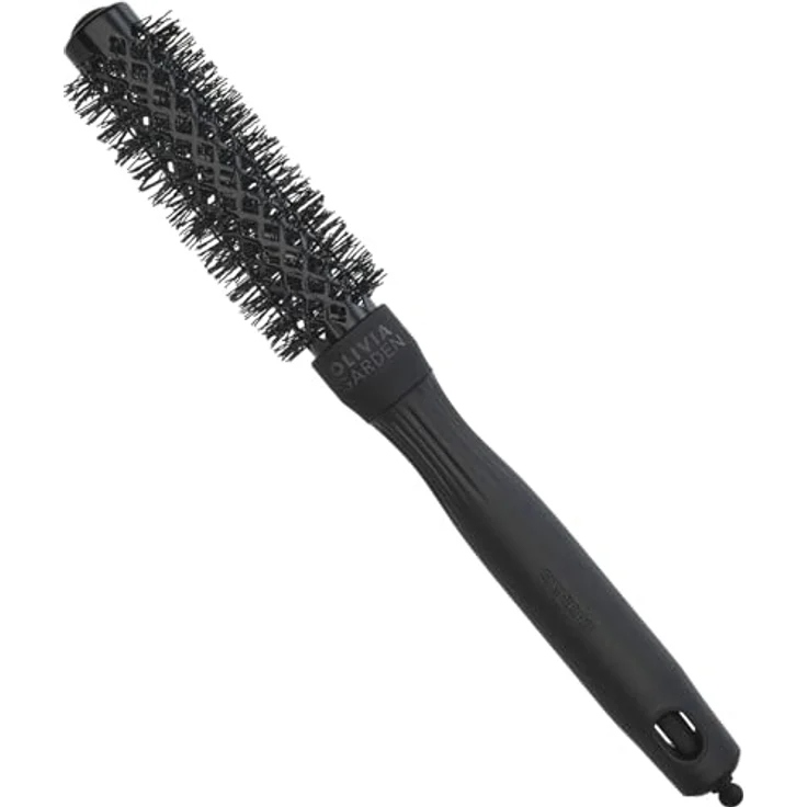 Olivia Garden Expert Blowout Shine Black Label 20 mm - Haarbürste für professionelles Styling mit welligem Griff, in Schwarz – Bild 1