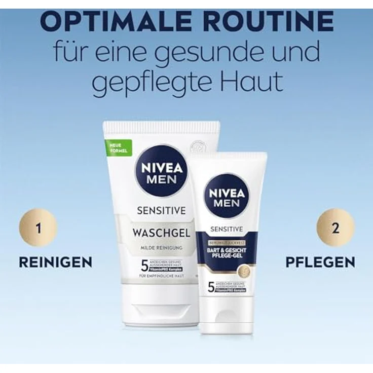 NIVEA MEN Sensitive Bart & Gesicht Pflegegel, alkoholfreies Pflege-Gel mit VitaminPRO Komplex, 50 ml – Bild 8