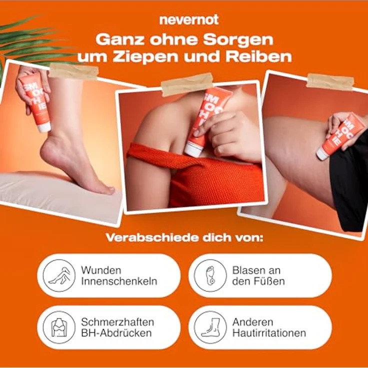 NeverNot Smoothie Anti-Wundreib-Gel, 70 ml: Natürlicher Schutz gegen Reibungen und Irritationen, Ideal für den Sommer, Jojobaöl, Vitamin E, Vegan, 100% Bio – Bild 4