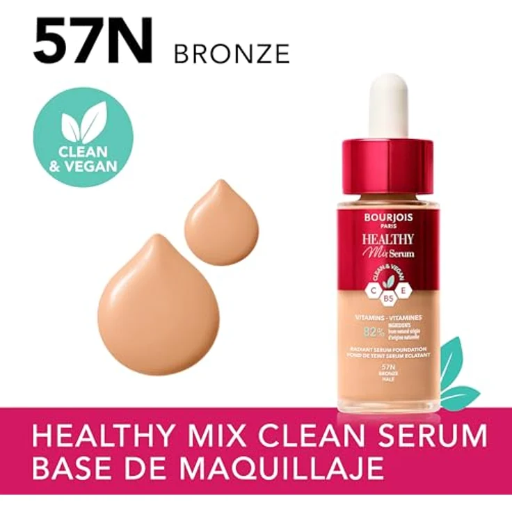 Bourjois Healthy Mix Clean Foundation Serum - 54N - Beige, 30 ml – Bild 4