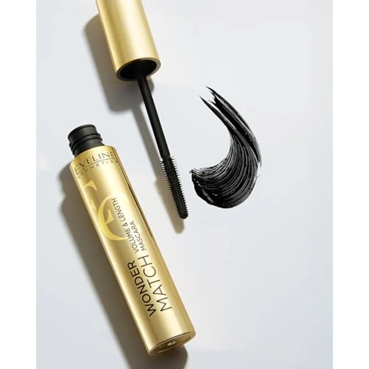 EVELINE WONDER MATCH INTENSE BLACK, Mascara mit wasserfester Formel, Volumen- und Längeneffekt, 7 ml – Bild 2