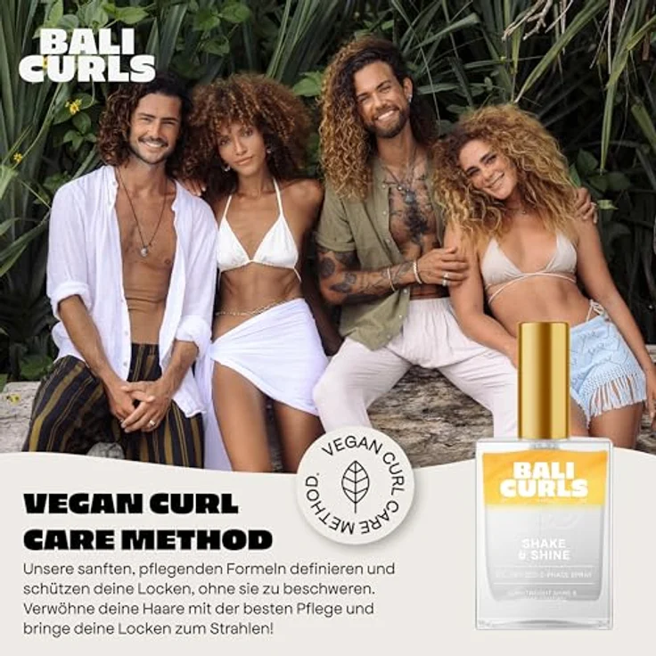 Bali Curls Shake & Shine Oil, Auffrischendes Pflegeöl für Locken & Wellen mit Hyaluronsäure und Panthenol, 100 ml – Für Glanz und Geschmeidigkeit – Bild 2