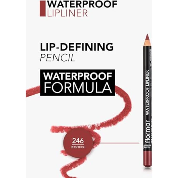 Flormar Waterproof Lipliner 246 Rosebush, wasserfester Lippenkonturstift für präzise Lippenformung, 1,14 g – Bild 5