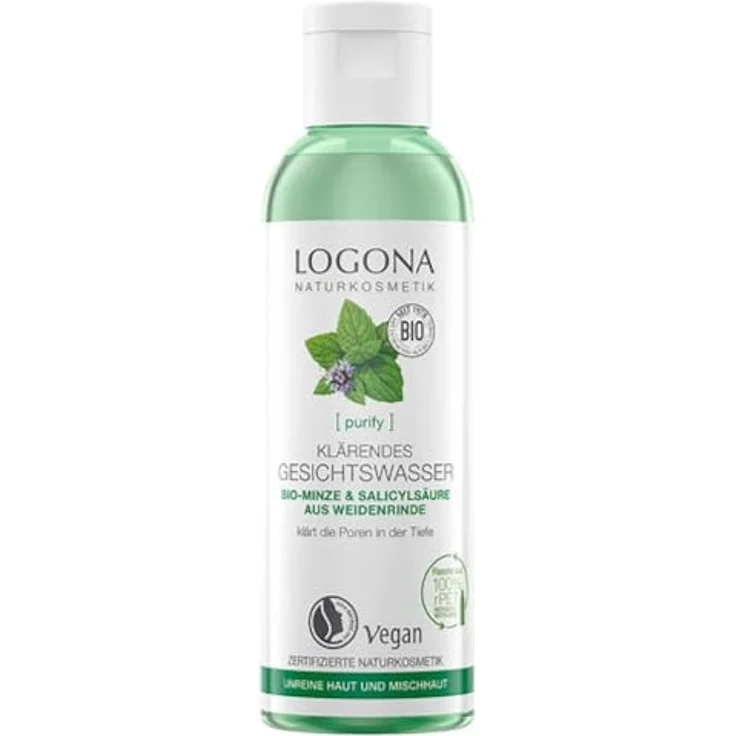 Logona Gesichtspflege Reinigung Bio-Minze & Salicylsäure Aus Weidenrinde Klärendes gesichtswasser 125 ml – Bild 2