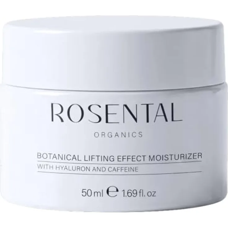 Rosental Organics Botanical Lifting Effect Moisturizer, Anti-Falten Tagescreme mit Hyaluron & Koffein, 50 ml – für glatter wirkende Haut mit Spilanthol & Szechuanpfeffer