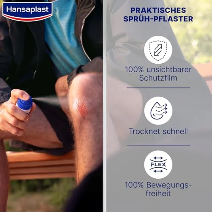 Hansaplast Zweite Haut Schutz Sprüh-Pflaster, 100% wasserdicht, 40 ml Sprühflasche – Bild 2